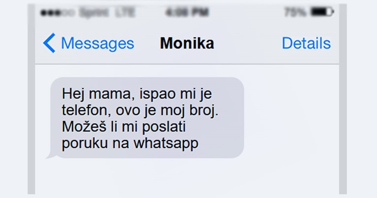 "Hej, mama, ispao mi je telefon, ovo je moj broj". Žena prevarena za 2200 eura