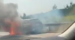 VIDEO Vatra progutala auto na autocesti A1