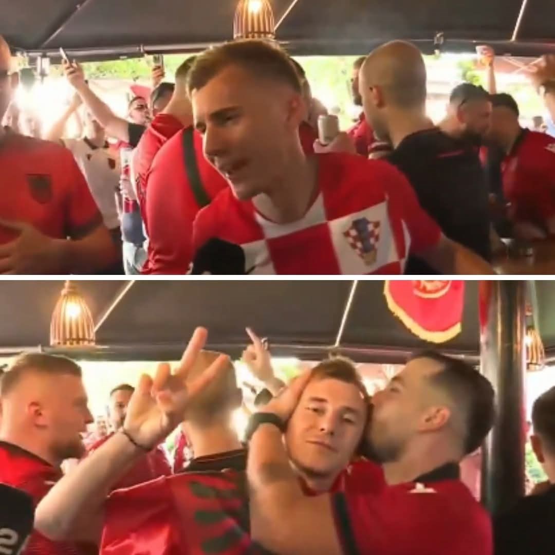 VIDEO Hrvatski navijač u Tirani s Albancima navija protiv Srbije. Dao je izjavu za TV