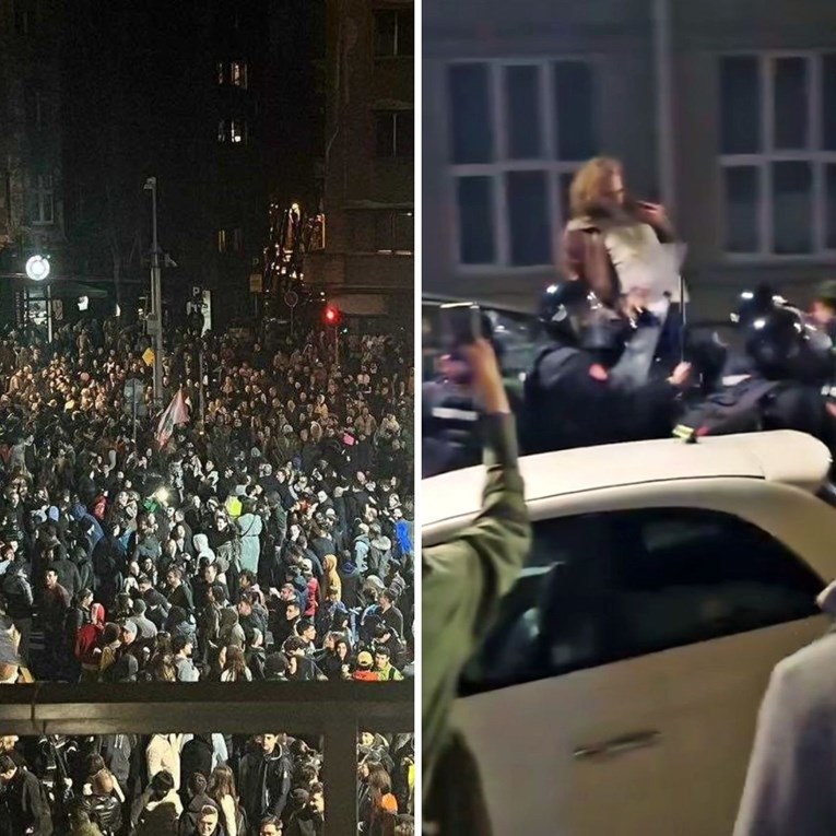 VIDEO Studenti blokirali zgradu RTS-a, zabarikadirali ulaze. Žandarmerija ih tukla