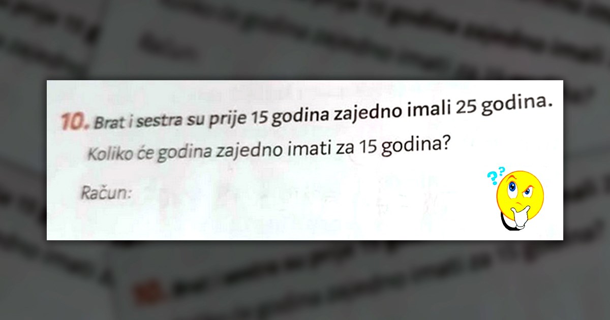 Matematički zadatak iz trećeg osnovne posvađao Hrvate. Znate li vi odgovor?