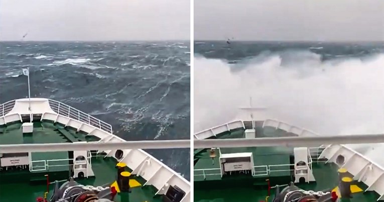 VIDEO Jadrolinijin trajekt kasnio šest sati, pogledajte borbu s golemim valovima