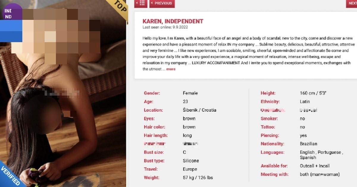 Brazilke u apartmanima u Šibeniku nudile seksualne usluge, objavile i cjenik