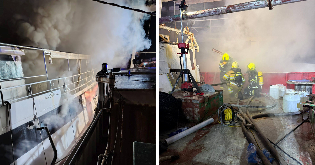 FOTO Vatrogasci objavili fotke gašenja putničkog broda kod Omiša