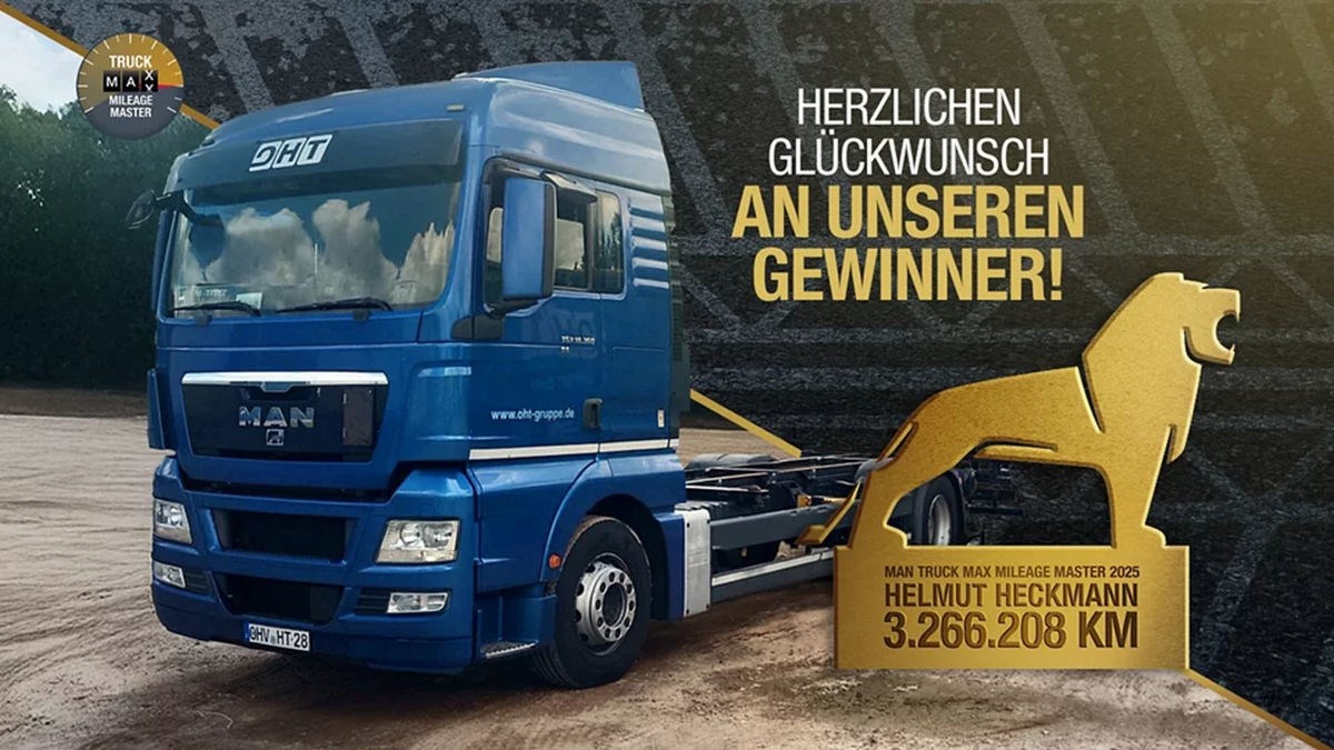 Kamion oborio rekord s kilometražom. Jedan MAN odradio je 3,2 milijuna kilometara