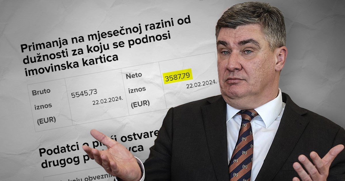 Objavljena nova Milanovićeva imovinska kartica