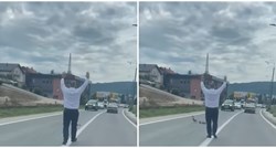VIDEO Čovjek iz BiH zaustavio promet da bi patka s pačićima mogla proći cestom
