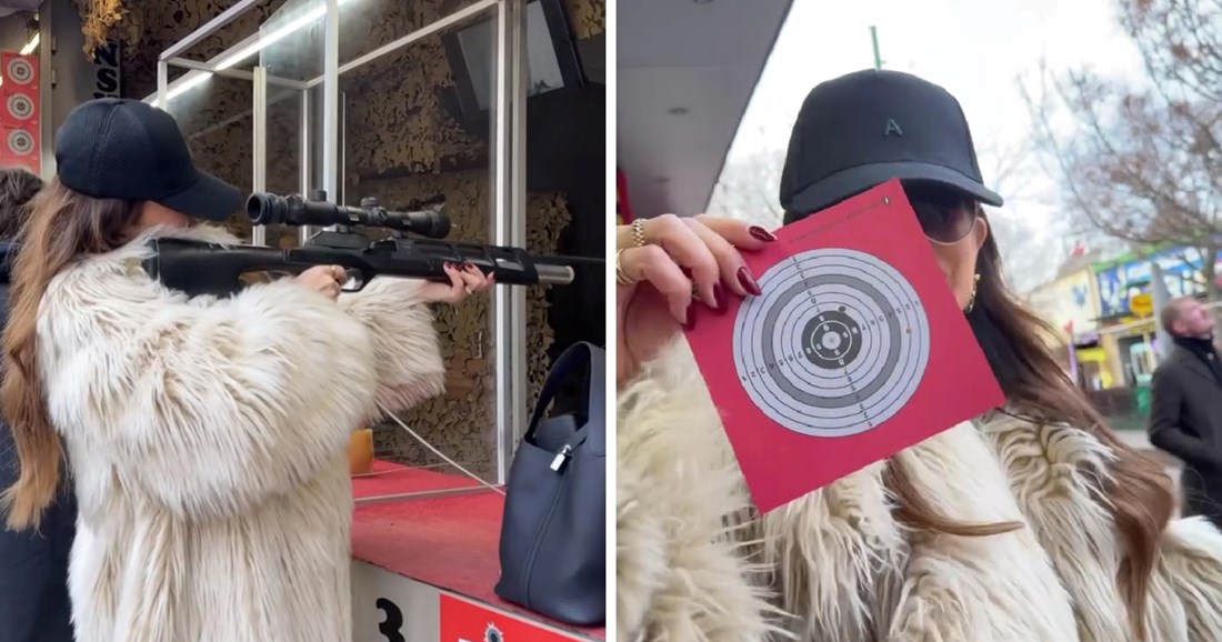 "Pucaš u srce": Severina u Beču uzela pušku u ruke pa se okušala u gađanju mete