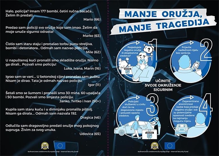 U centru Gospića ostavljena vrećica sa streljivom i vojnim nožem