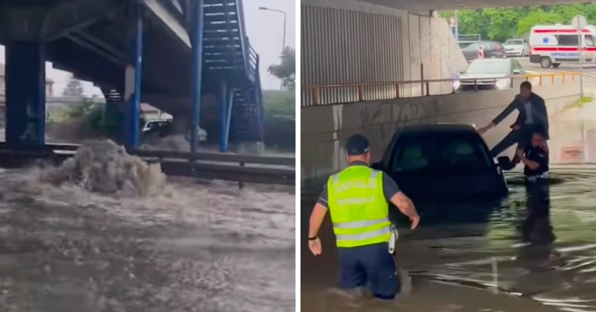 VIDEO Jaka kiša i tuča u Beogradu, poplavljene ulice i dio autoceste