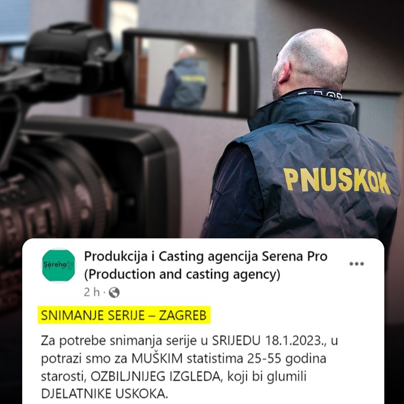 Traže se statisti koji bi u Zagrebu glumili djelatnike USKOK-a. Oglas postao hit