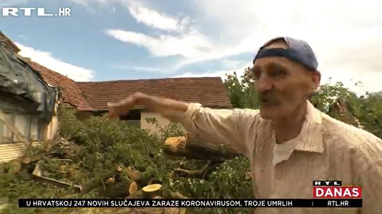 Nevrijeme u Slavoniji čupalo stabla, čovjeku se orah od 120 godina srušio na kuću