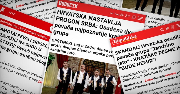 Vučićevi mediji: Hrvatska nastavlja progon Srba, osuđena dva poznata krajiška pjevača