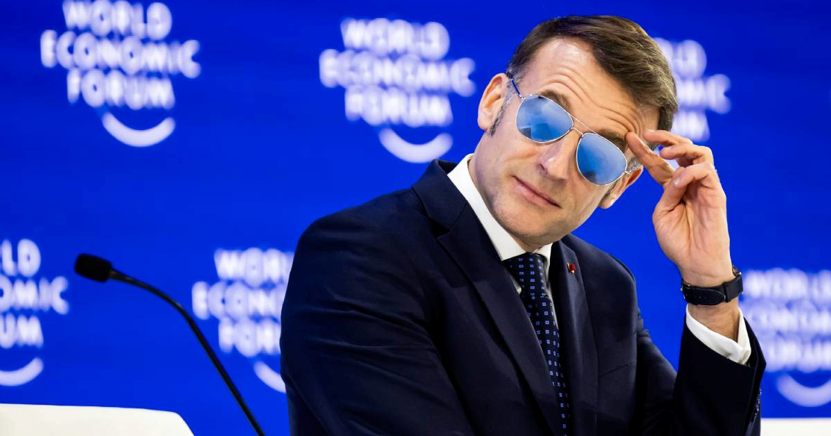 Macronove sunčane naočale u Davosu zbunile su mnoge, razlog je crveno i natečeno oko