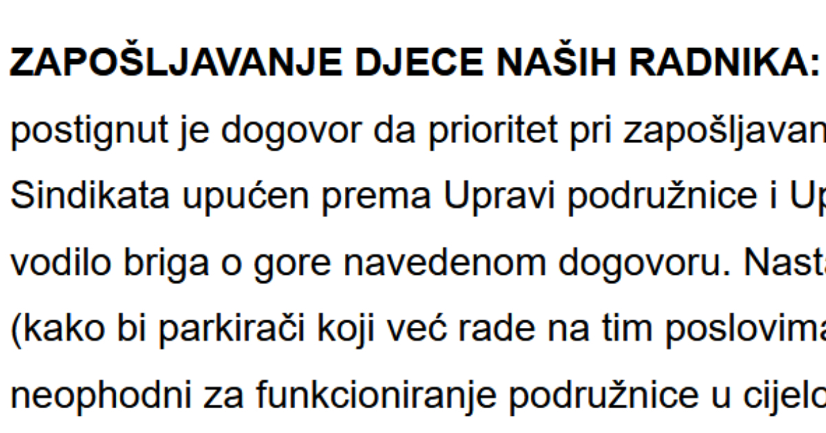 "Zapošljavanje djece naših radnika": Pogledajte što su ZET-ovci tražili 2015.