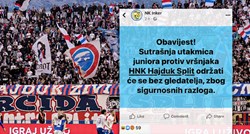 Navijače Hajduka naljutila zabrana gledatelja na utakmici juniora: Dabogda se ugasili