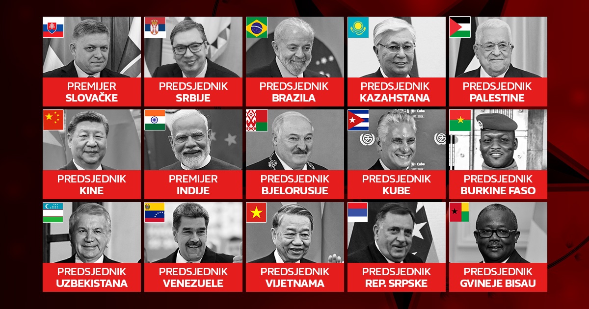 Ovi šefovi država i "država" dolaze slaviti s Putinom