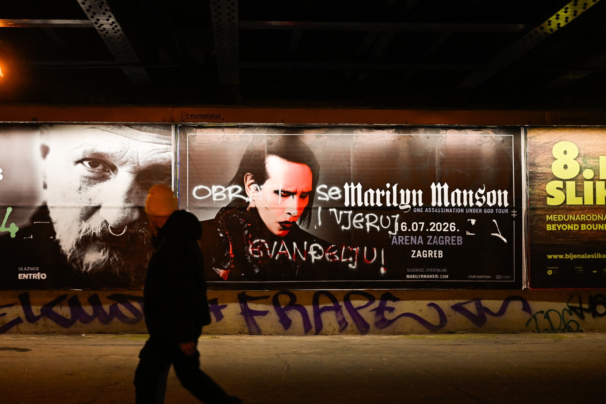 "Obrati se i vjeruj evanđelju!": Osvanula poruka na plakatu Marilyna Mansona