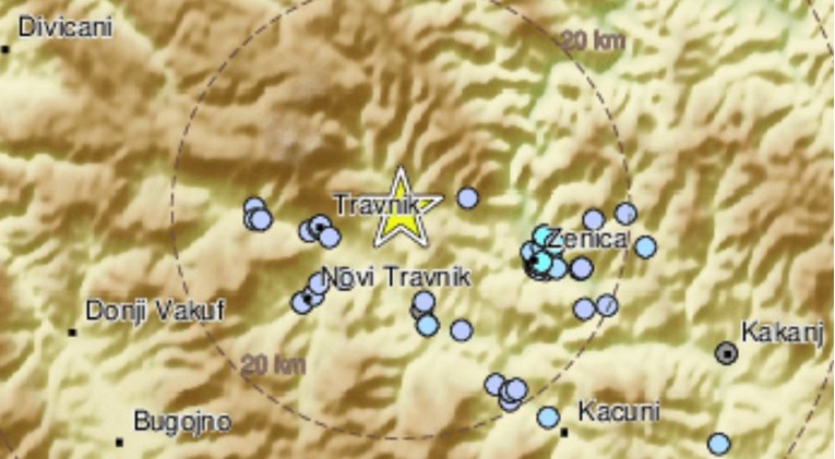 Potres magnitude 2.6 u BiH