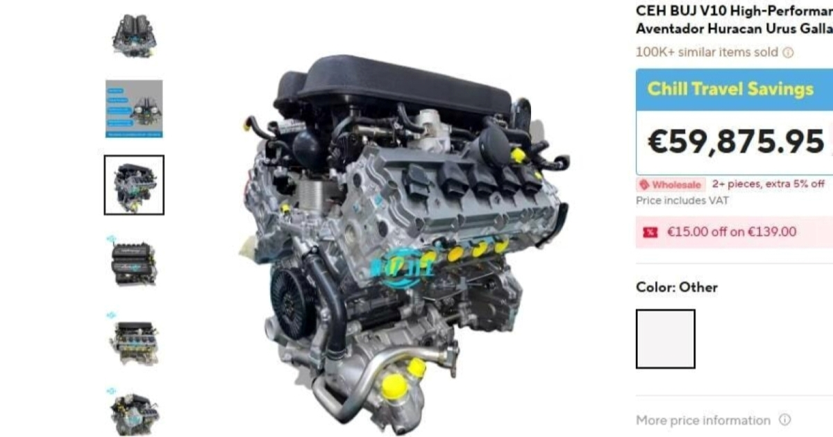 Prilika ili velika prevara? Na AliExpressu se prodaje Lamborghinijev V10 motor