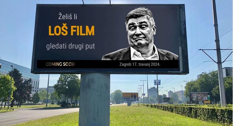 HDZ objavio montažu jumbo plakata s Milanovićevim licem. Izgleda kao najava za film