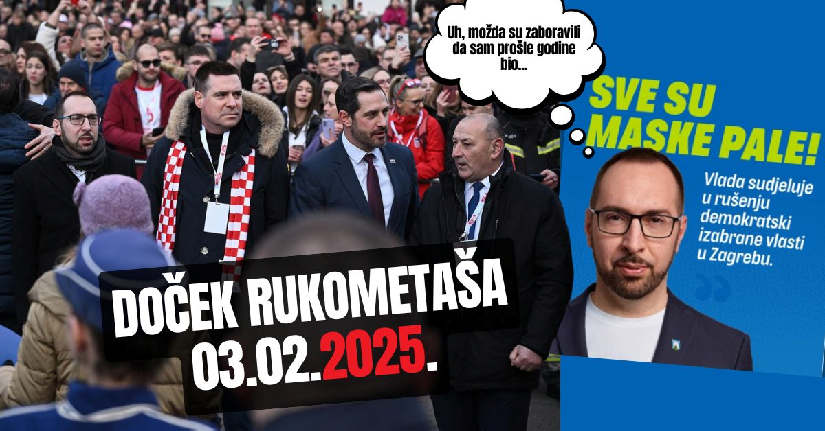 HDZ objavio fotku s lanjskog dočeka: Je li to bio Tomaševićev dvojnik? Ili hologram?