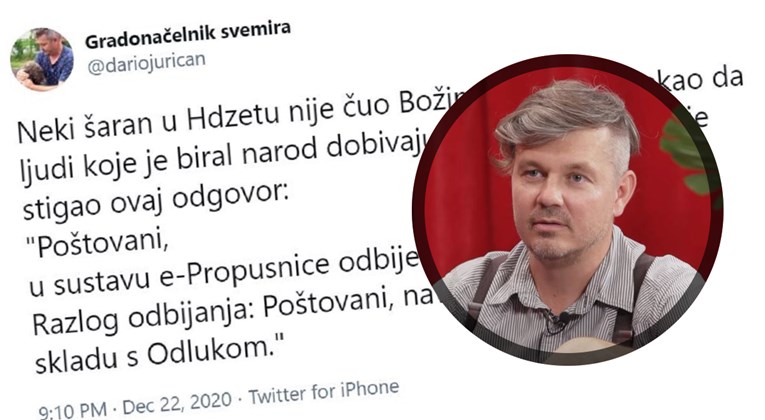 Juričanu odbijena propusnica: Neki šaran u HDzetu nije čuo Božinovića...