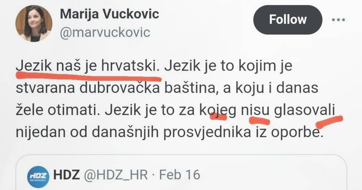 HDZ-ova ministrica napala oporbu zbog jezika u jako nepismenom tvitu pa ga obrisala