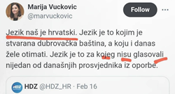 HDZ-ova ministrica napala oporbu zbog jezika. U totalno nepismenom tvitu