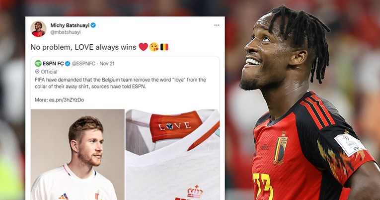 FIFA zabranila Belgijcima "ljubav" na dresu. Belgijski junak joj poslao provokaciju