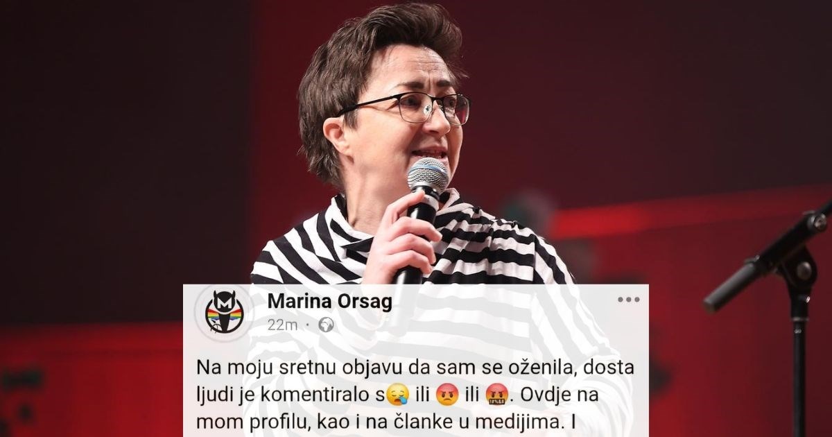 Marina Orsag nakon vijesti o vjenčanju: "Puno ljudi je komentiralo s 😪, 😡 ili 🤬"