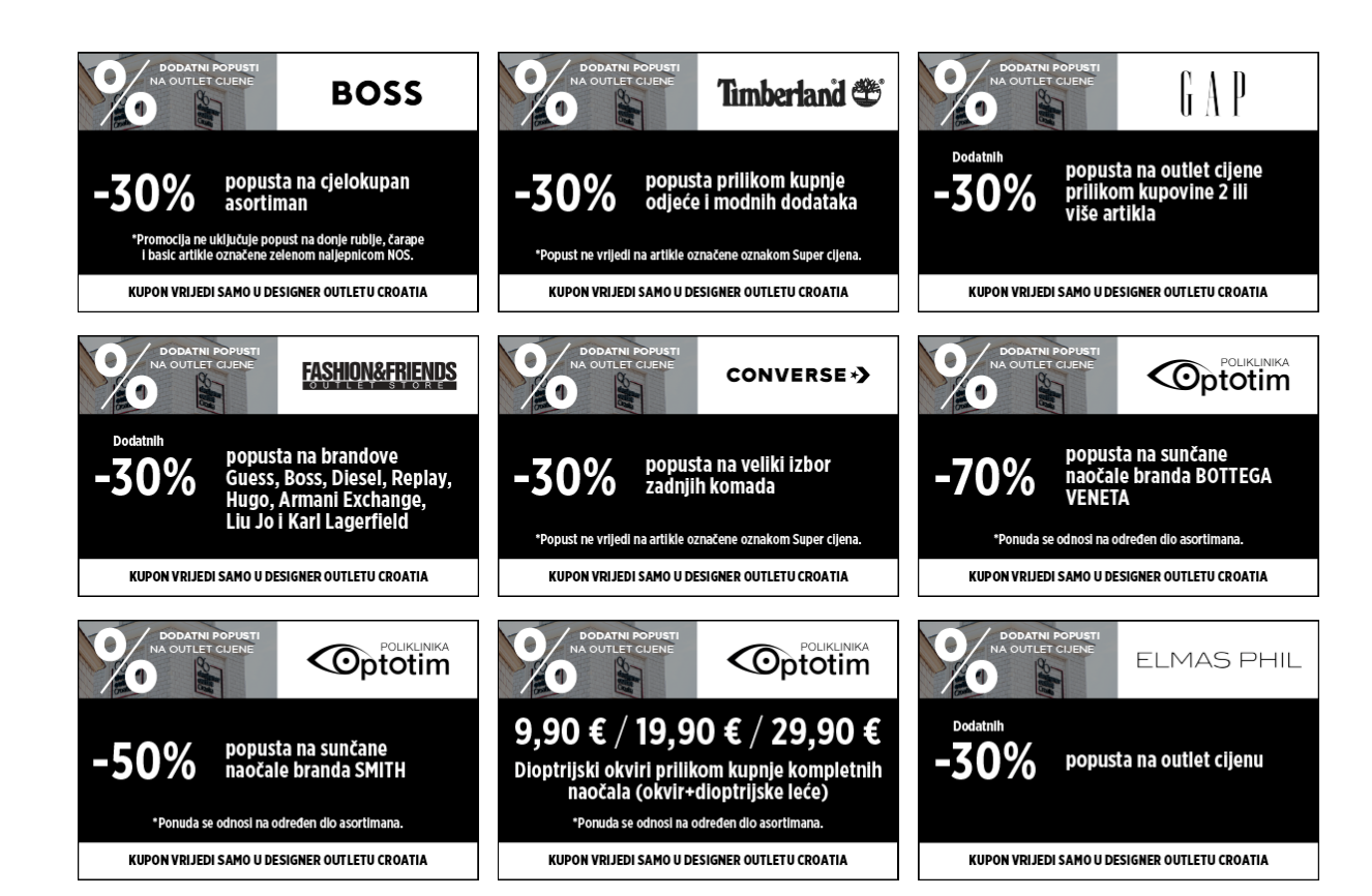 Designer Outlet Croatia i Index.hr daruju vam kupone s brutalnim popustima!