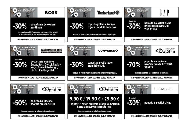 Index i Designer Outlet Croatia objavili su kupone s popustima, pogledajte ponudu