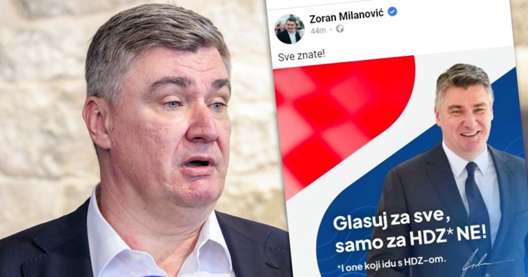 Milanović objavio novu fotku: Glasuj za sve, samo za HDZ* NE!
