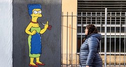 Uklonjen mural na kojem Marge Simpson reže kosu kod iranske ambasade u Italiji