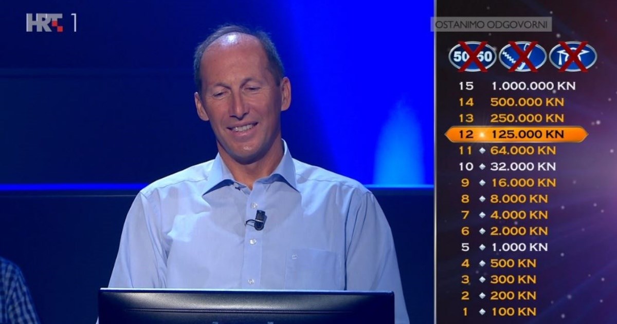 Legendarni Splićanin u Milijunašu osvojio 125.000. Znate li vi ono što on nije?