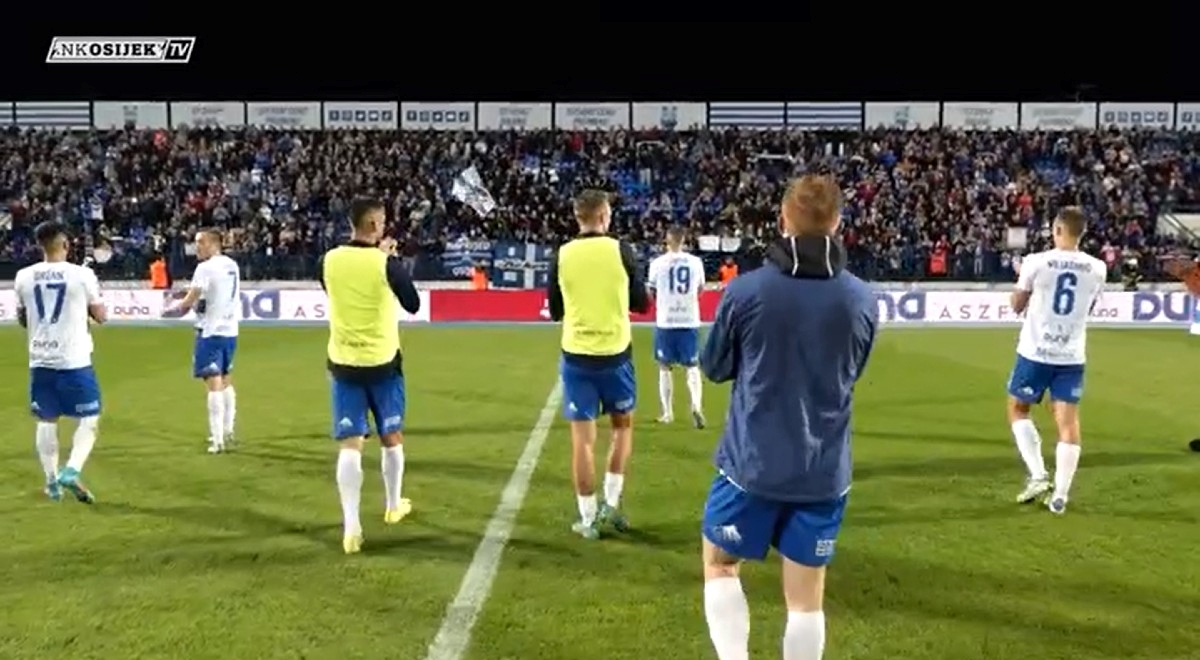 VIDEO Igrači i navijači Osijeka nakon pete pobjede u nizu: "Inati se, Slavonijo"