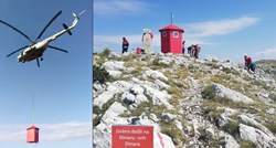 VIDEO Helikopterom prevezli kućicu za planinare na najviši vrh Hrvatske