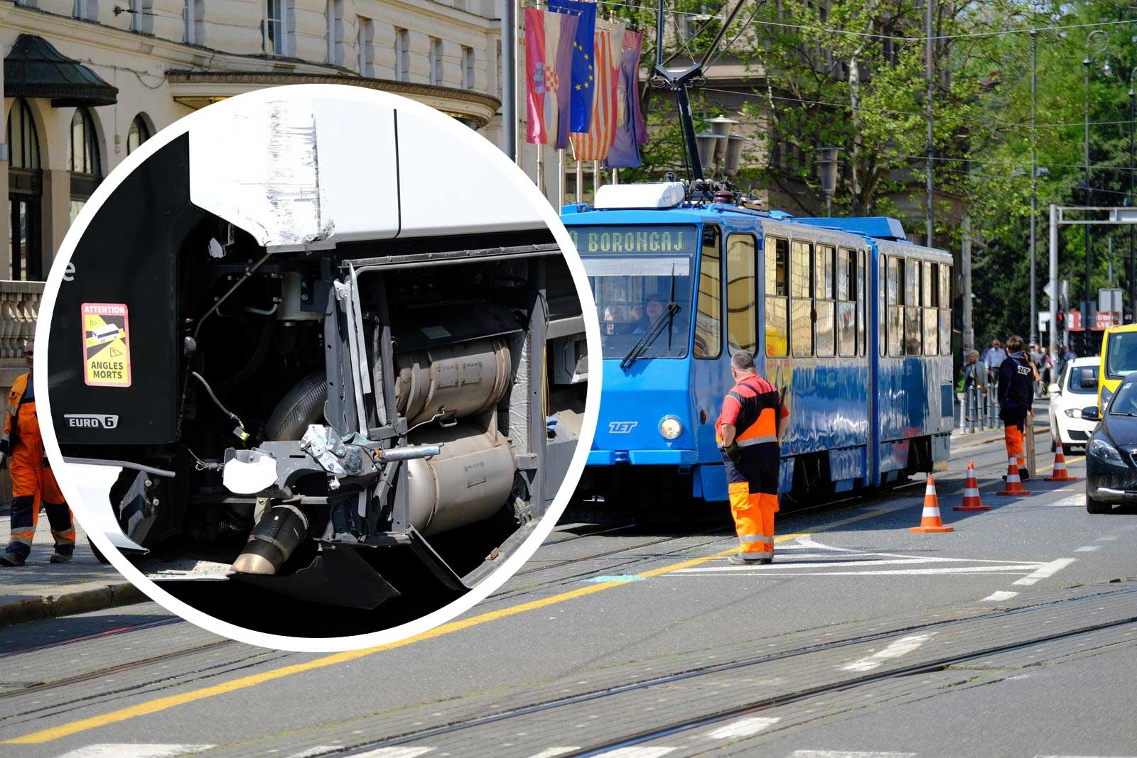 FOTO Sudarili se autobus i tramvaj kod Glavnog kolodvora u Zagrebu