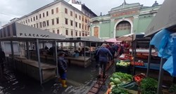 VIDEO Poplavila riječka tržnica, postavljaju se brane