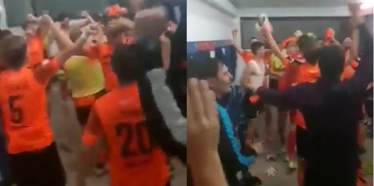 Pogledajte kako su igrači Varaždina proslavili pobjedu protiv Hajduka na Poljudu