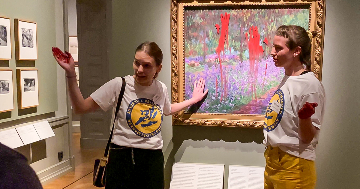 Zalile bojom Monetovu sliku, švedski sud ih oslobodio: "Nije bilo namjere"