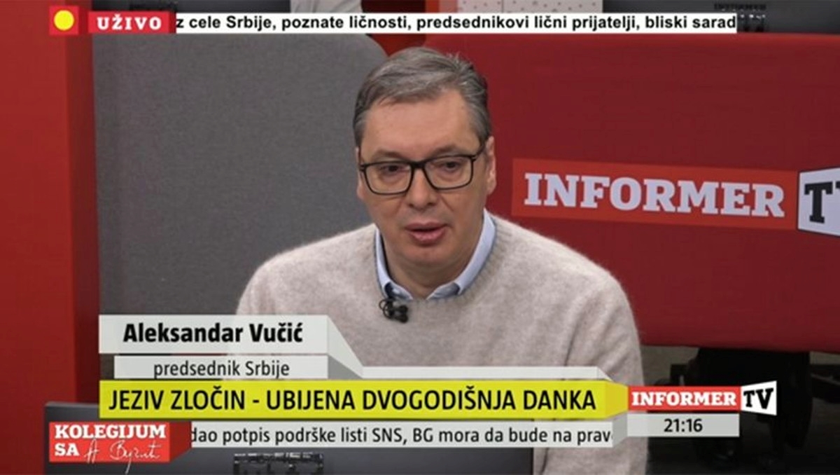 Vučić govorio o ubojstvu malene Danke pa sebe prikazao kao najveću žrtvu