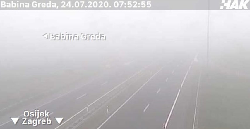 Gusta magla u središnjoj Hrvatskoj, HAK upozorava na smanjenu vidljivost na cestama