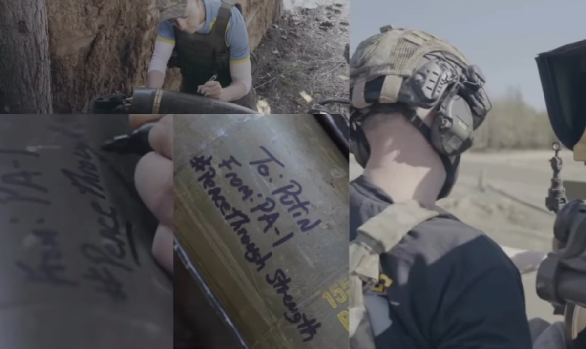 VIDEO Republikanac otišao na bojište u Ukrajinu, na projektil napisao poruku Putinu