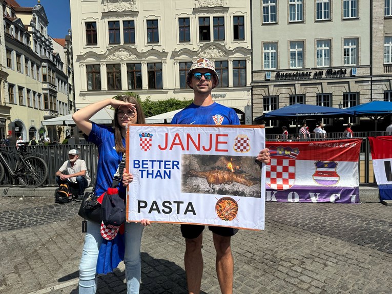 Hrvatski navijači u Leipzigu Talijanima poručili: "Janje better than pasta"