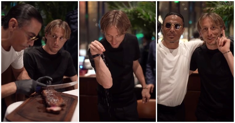 Luka Modrić posjetio Salt Baeov restoran u Dubaiju, ponavljao da je jelo "top"