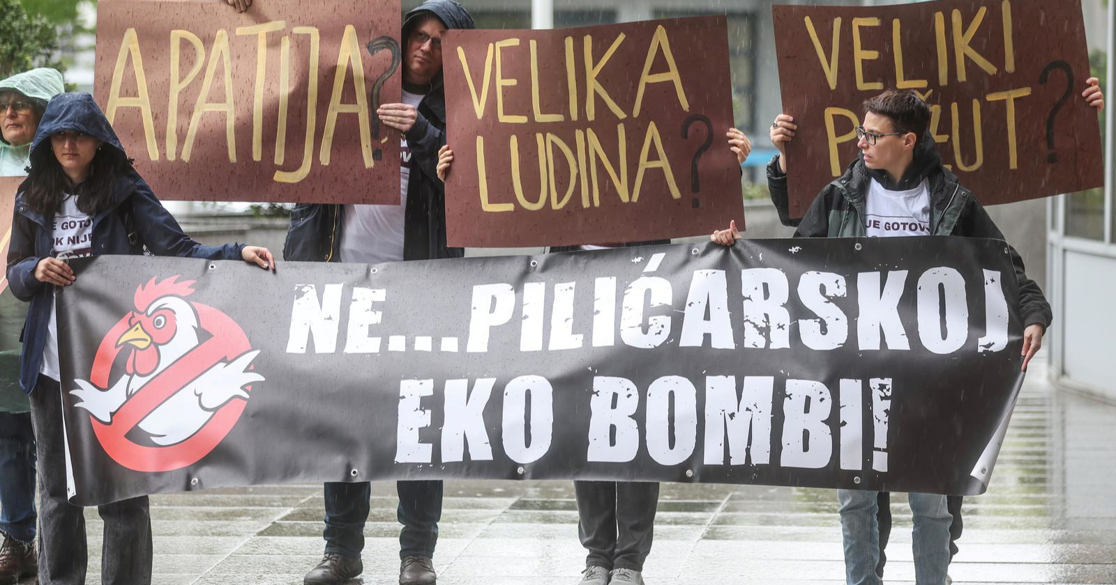 Aktivisti prosvjedovali protiv projekata megafarmi: "Ne pilićarskoj eko bombi"