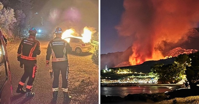 Veliki požar kod Makarske, vatra se širi, traju evakuacije. "Branimo kuću po kuću"