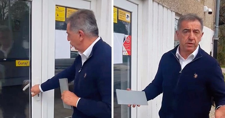 VIDEO HDZ-ovac prije dva dana otvorio poštanski ured. Milinović pokušao ući, ne radi